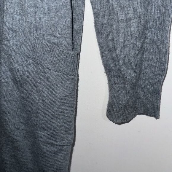 Gray Long Open Front Cardigan With Pockets Womens Size L - Picture 5 of 8